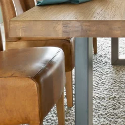 Wohnen Tische<Geradliniger Esstisch in Honig & Silber - Chapan