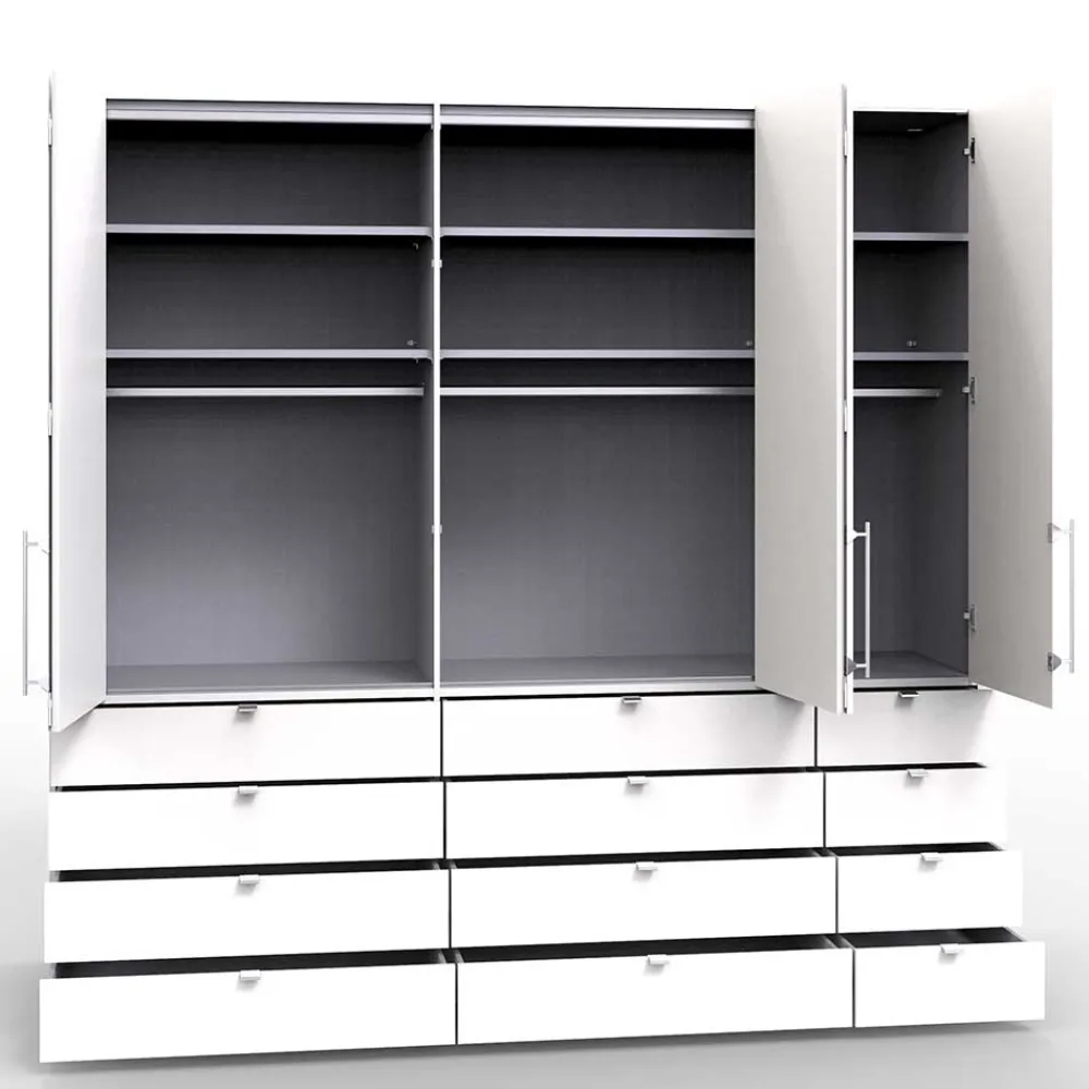 Wohnen Kleiderschränke|Schränke<Geräumiger Kleiderschrank mit vielen Schubladen - Zidarie