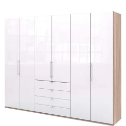 Wohnen Kleiderschränke<Geräumiger Schlafzimmerschrank in Weiß Glas - Bosays