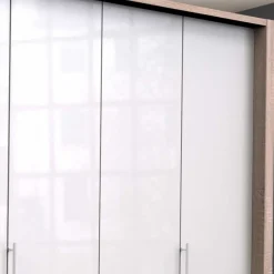 Wohnen Kleiderschränke<Geräumiger Schlafzimmerschrank in Weiß Glas - Bosays
