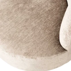 Wohnen Sessel<Gerundeter Chenille Wohnzimmersessel in Beige - Paryra