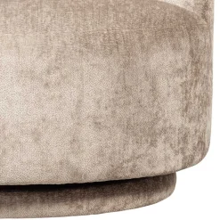 Wohnen Sessel<Gerundeter Chenille Wohnzimmersessel in Beige - Paryra