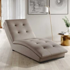 Wohnen Sofas<Geschwungene Wohnzimmerliege in Beige - Celloma