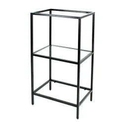 Wohnen Regale<Glas Regal mit Metallrahmen - Elegatos