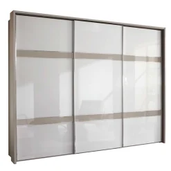 Wohnen Schränke<Glas Schwebetüren Schrank in Weiß & Grau - Pruducia
