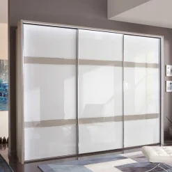 Wohnen Schränke<Glas Schwebetüren Schrank in Weiß & Grau - Pruducia