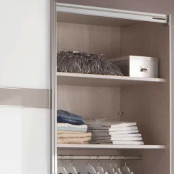 Wohnen Schränke<Glas Schwebetüren Schrank in Weiß & Grau - Pruducia
