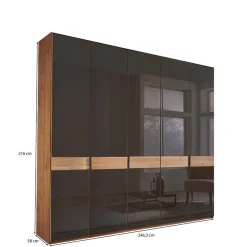 Wohnen Kleiderschränke|Schränke<Glasfront-Kleiderschrank mit fünf Türen - Hung