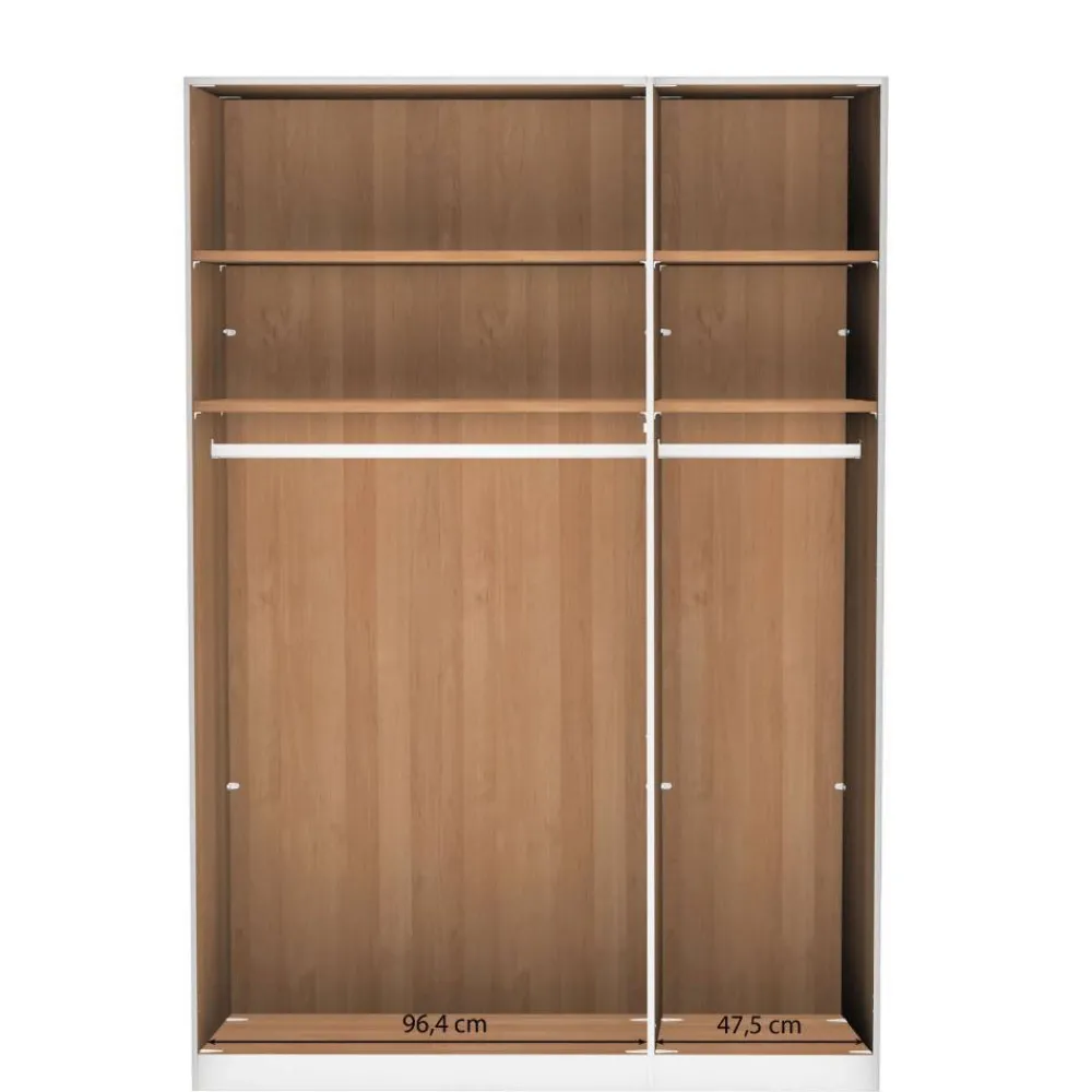 Wohnen Kleiderschränke|Schränke<Glasfront-Schlafzimmerschrank in Dunkelbraun - Hung