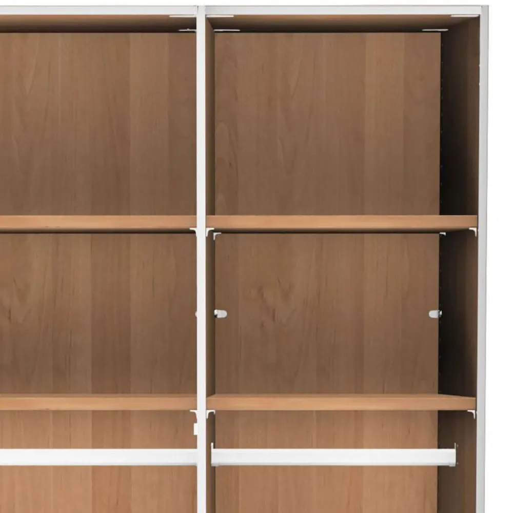 Wohnen Kleiderschränke|Schränke<Glasfront-Schlafzimmerschrank in Dunkelbraun - Hung