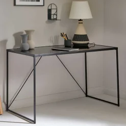 Wohnen Tische<Glasschreibtisch aus Schwarzglas - Pathos