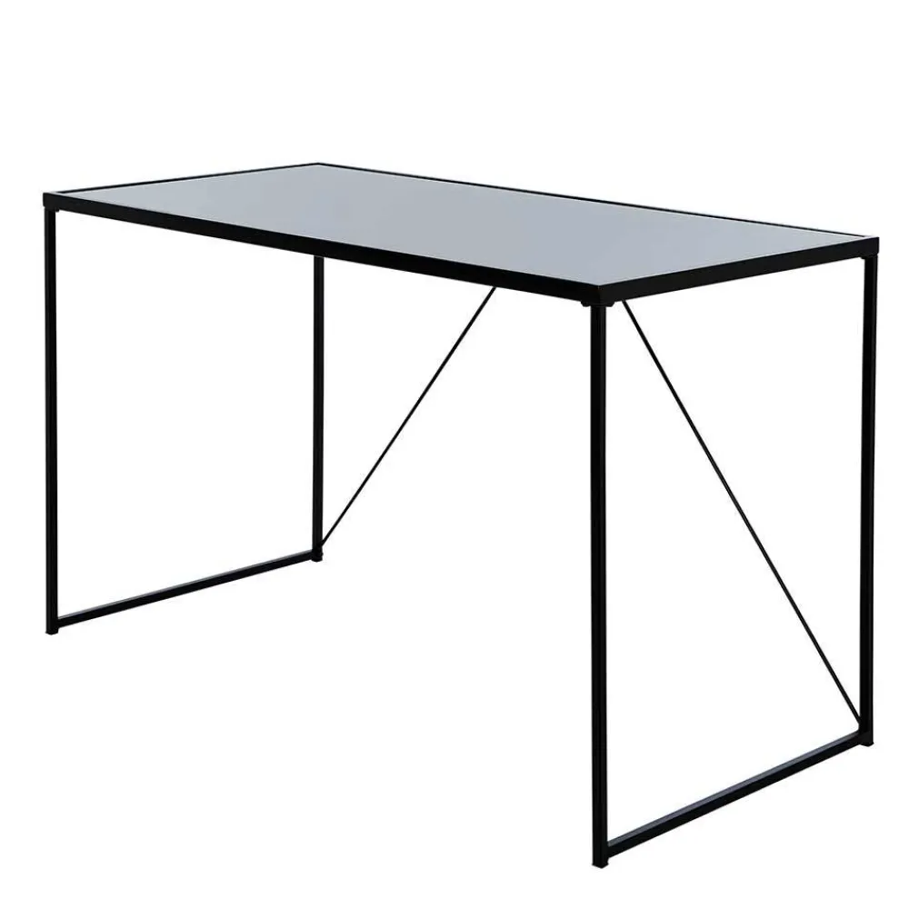 Wohnen Tische<Glasschreibtisch aus Schwarzglas - Pathos