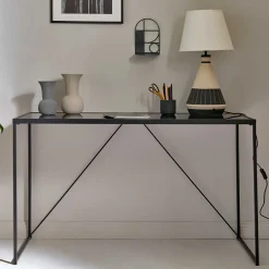 Wohnen Tische<Glasschreibtisch aus Schwarzglas - Pathos