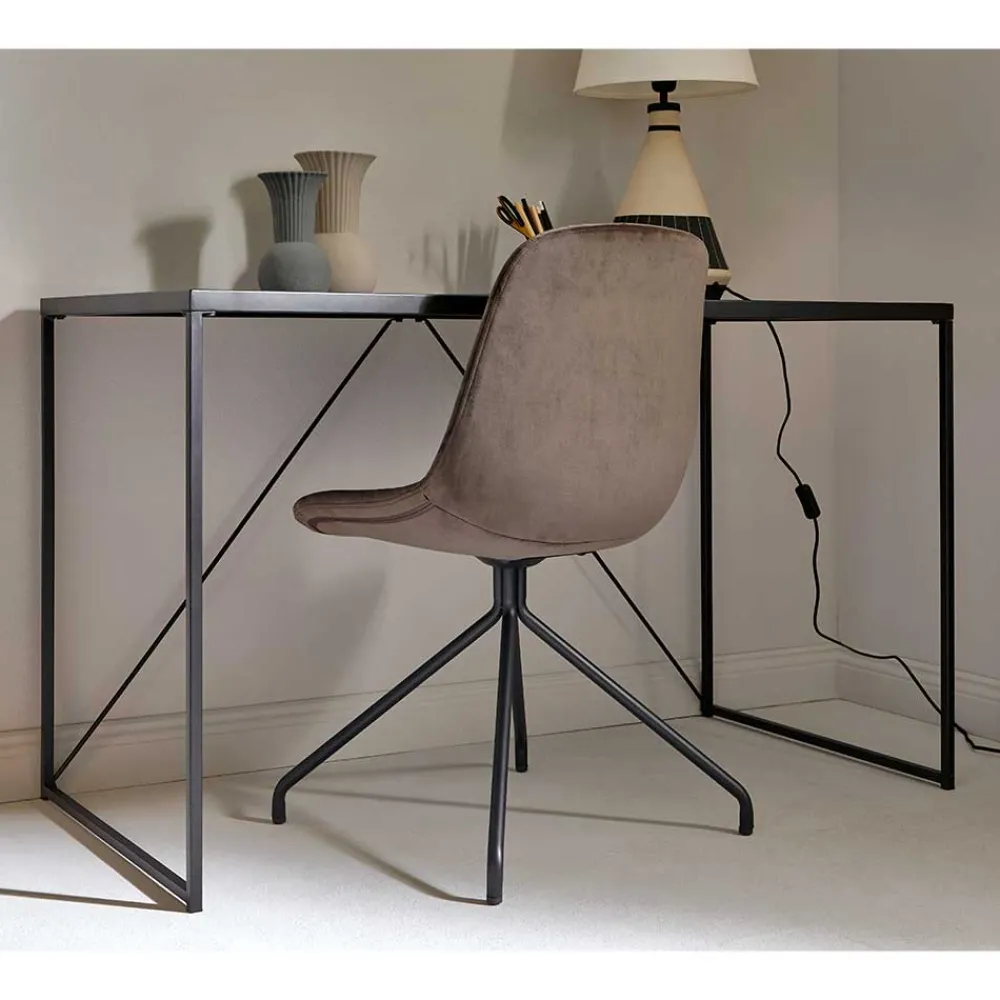 Wohnen Tische<Glasschreibtisch aus Schwarzglas - Pathos