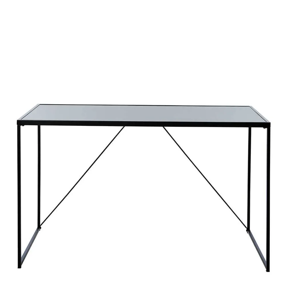 Wohnen Tische<Glasschreibtisch aus Schwarzglas - Pathos