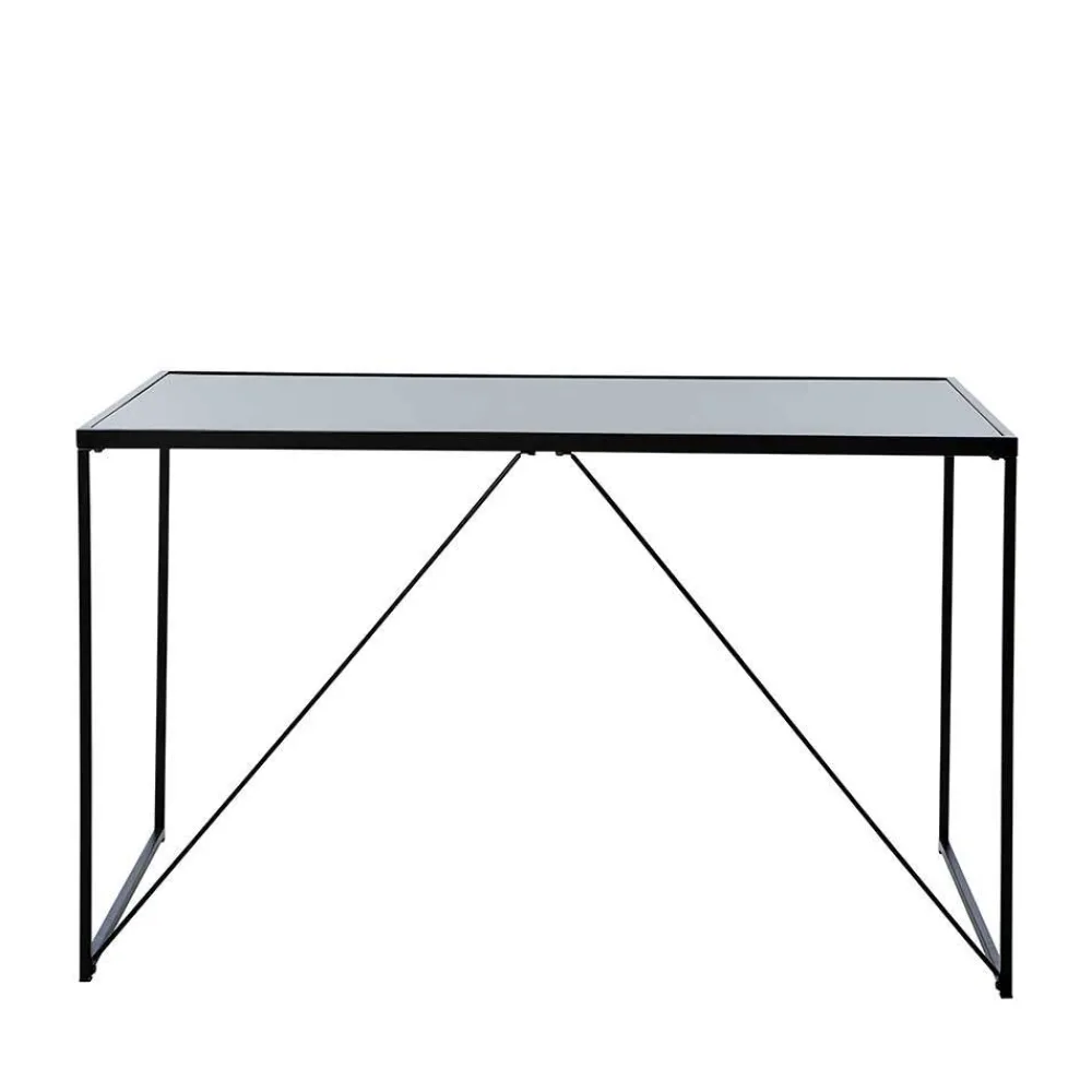 Wohnen Tische<Glasschreibtisch aus Schwarzglas - Pathos