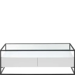 Wohnen Tische<Glas-Sofatisch mit zwei Schubladen und Ablage - Nastoria