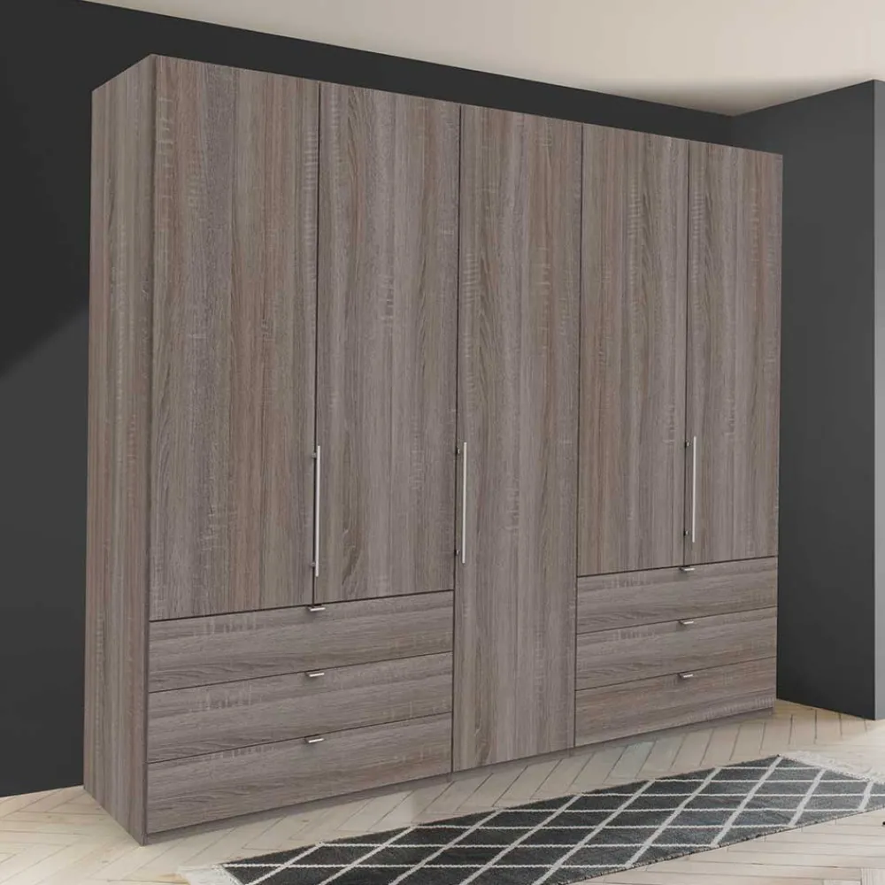Wohnen Kleiderschränke|Schränke<Gleittüren-Kleiderschrank in Holz-Optik - Crenba