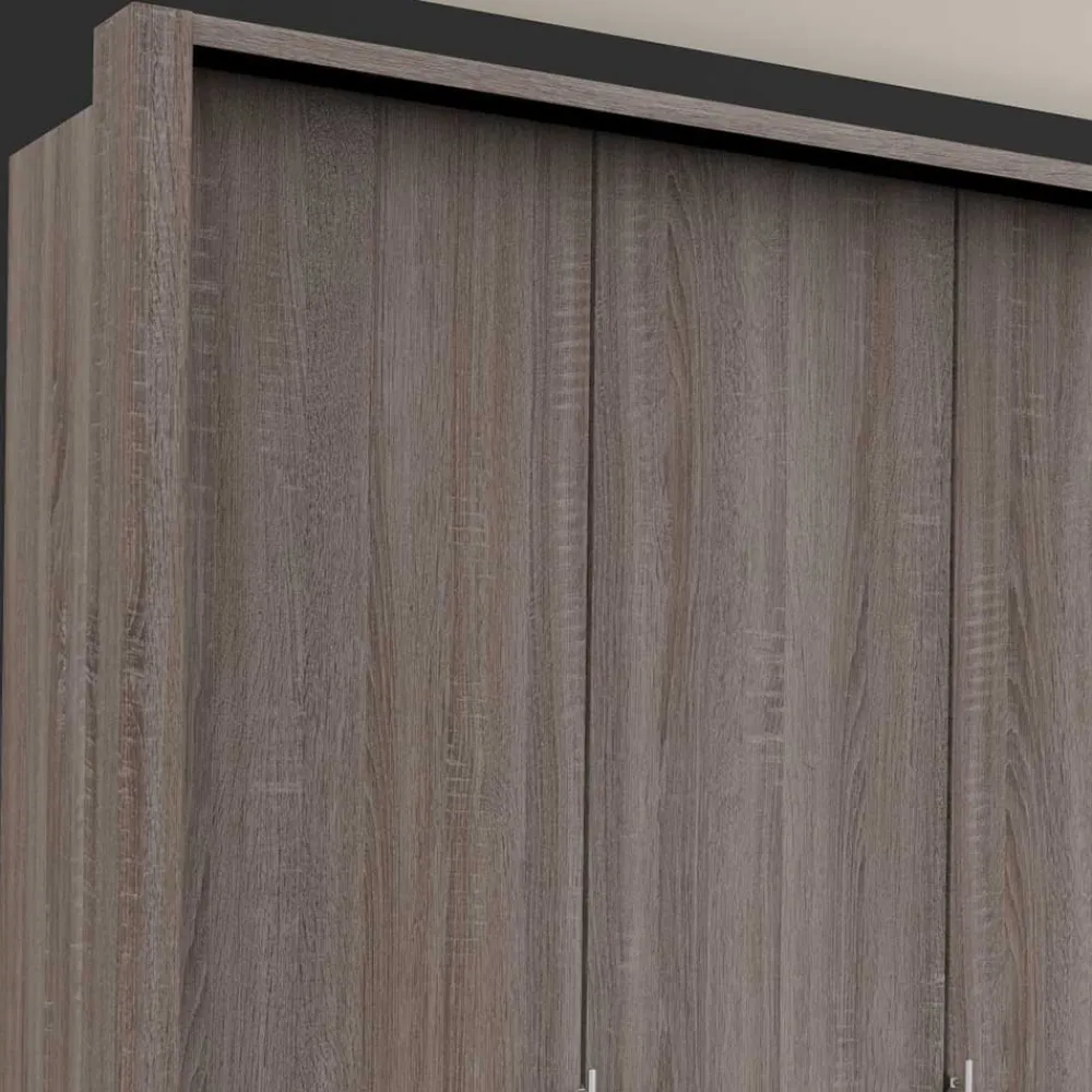 Wohnen Kleiderschränke|Schränke<Gleittüren-Kleiderschrank in Holz-Optik - Crenba