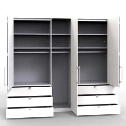 Wohnen Kleiderschränke|Schränke<Gleittüren-Kleiderschrank in Holz-Optik - Crenba
