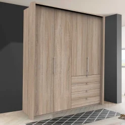 Wohnen Kleiderschränke<Gleittüren-Kleiderschrank mit vier Schubladen - Zayun
