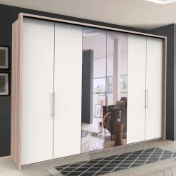 Wohnen Kleiderschränke<Gleittüren-Schlafzimmerschrank mit Spiegel - Vaclyn