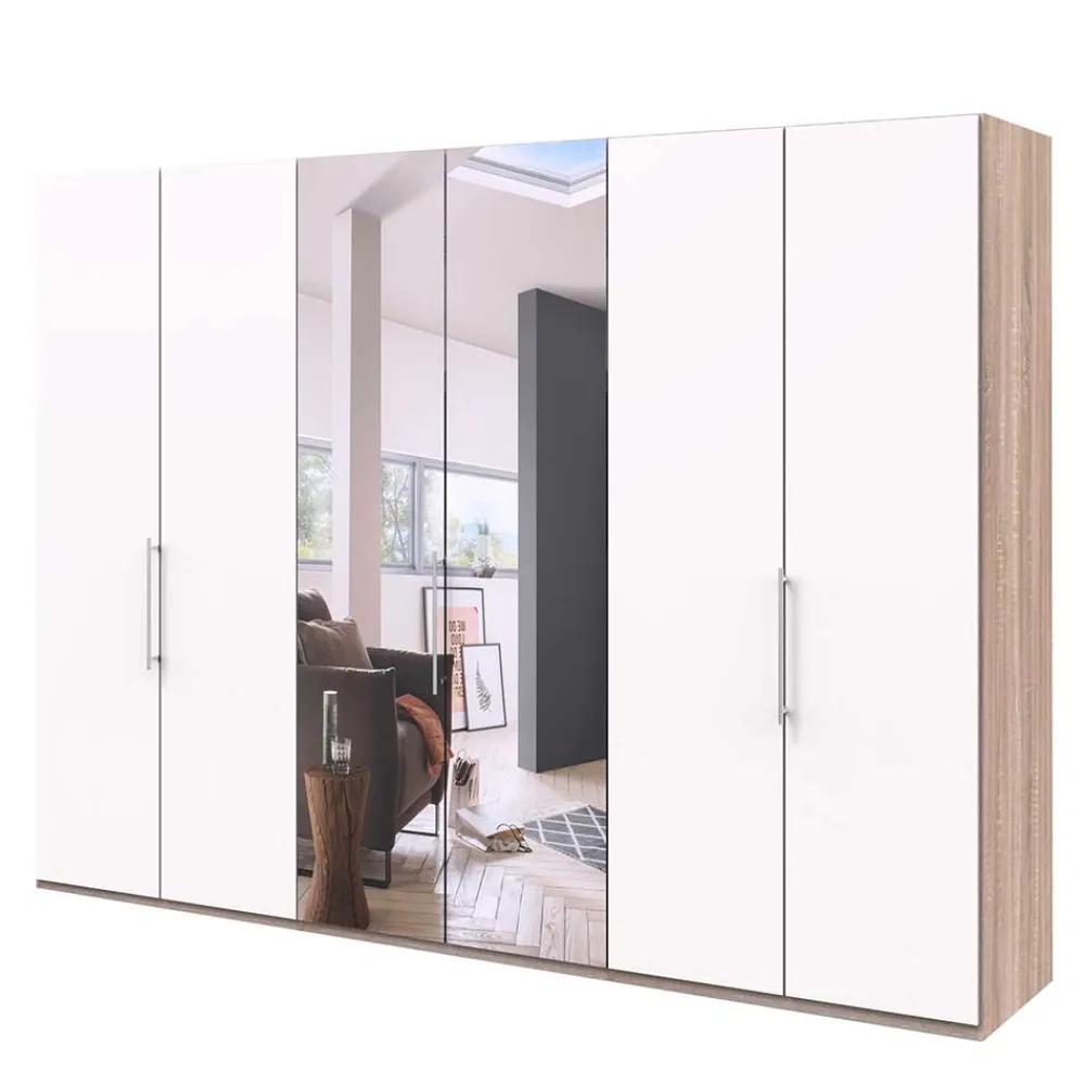 Wohnen Kleiderschränke<Gleittüren-Schlafzimmerschrank mit Spiegel - Vaclyn