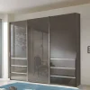 Wohnen Kleiderschränke|Schränke<Gleittürenschrank in Braun Glasfront - Padrig