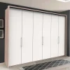 Wohnen Kleiderschränke<Gleittürenschrank in Weiß & Eiche sägerau - Vaclyn