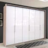 Wohnen Kleiderschränke|Schränke<Gleittüren-Schrank mit Glasfront in Weiß - Bosays