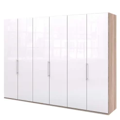 Wohnen Kleiderschränke|Schränke<Gleittüren-Schrank mit Glasfront in Weiß - Bosays