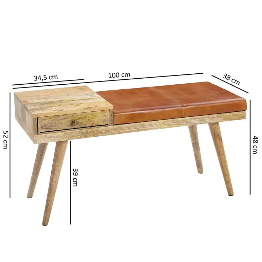 Wohnen Sitzbank<Günstige Design Polsterbank mit Leder - Zanyorita