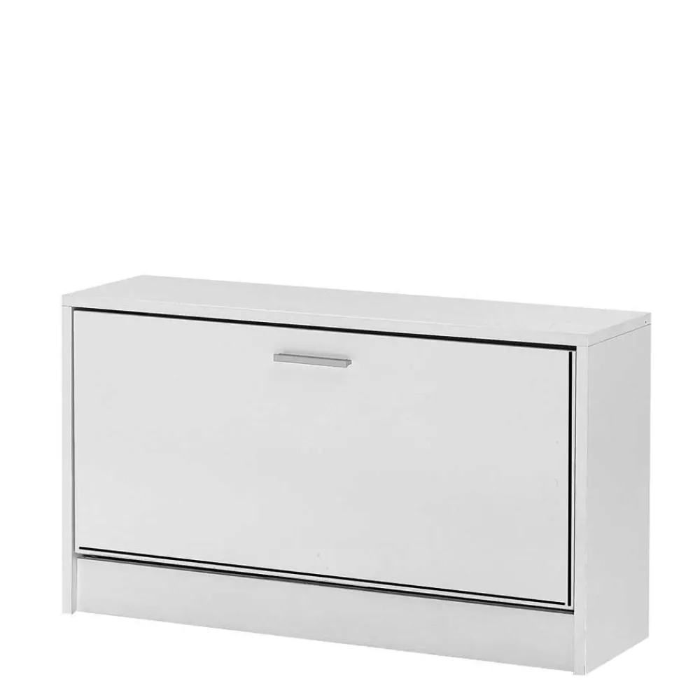 Wohnen Sitzbank<Günstige Schuhbank in Weiß mit Klappe Same 80 cm breit