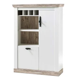 Wohnen Highboards<Günstiges Highboard im Scandi Chic Nedita in Weiß