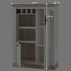 Wohnen Highboards<Günstiges Highboard im Scandi Chic Nedita in Weiß