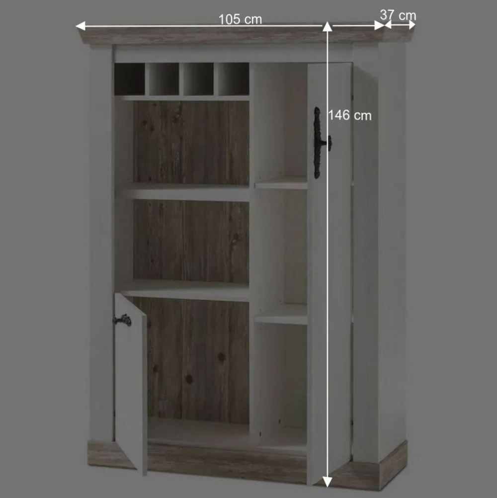 Wohnen Highboards<Günstiges Highboard im Scandi Chic Nedita in Weiß