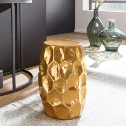 Wohnen Tische<Gold lackierter Metalltisch 30x47x30 - Susepa
