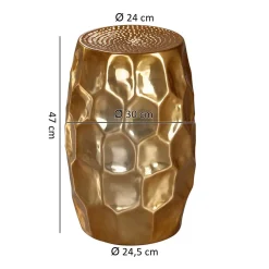 Wohnen Tische<Gold lackierter Metalltisch 30x47x30 - Susepa