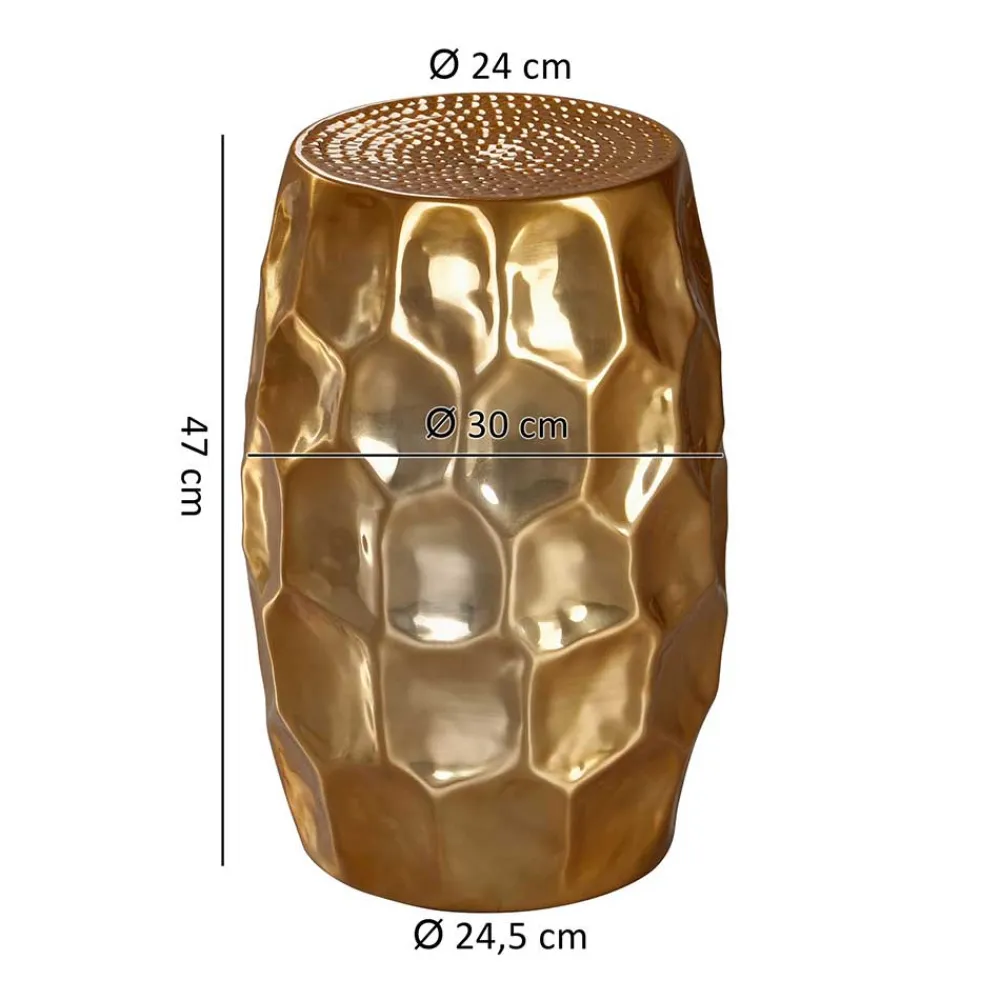 Wohnen Tische<Gold lackierter Metalltisch 30x47x30 - Susepa