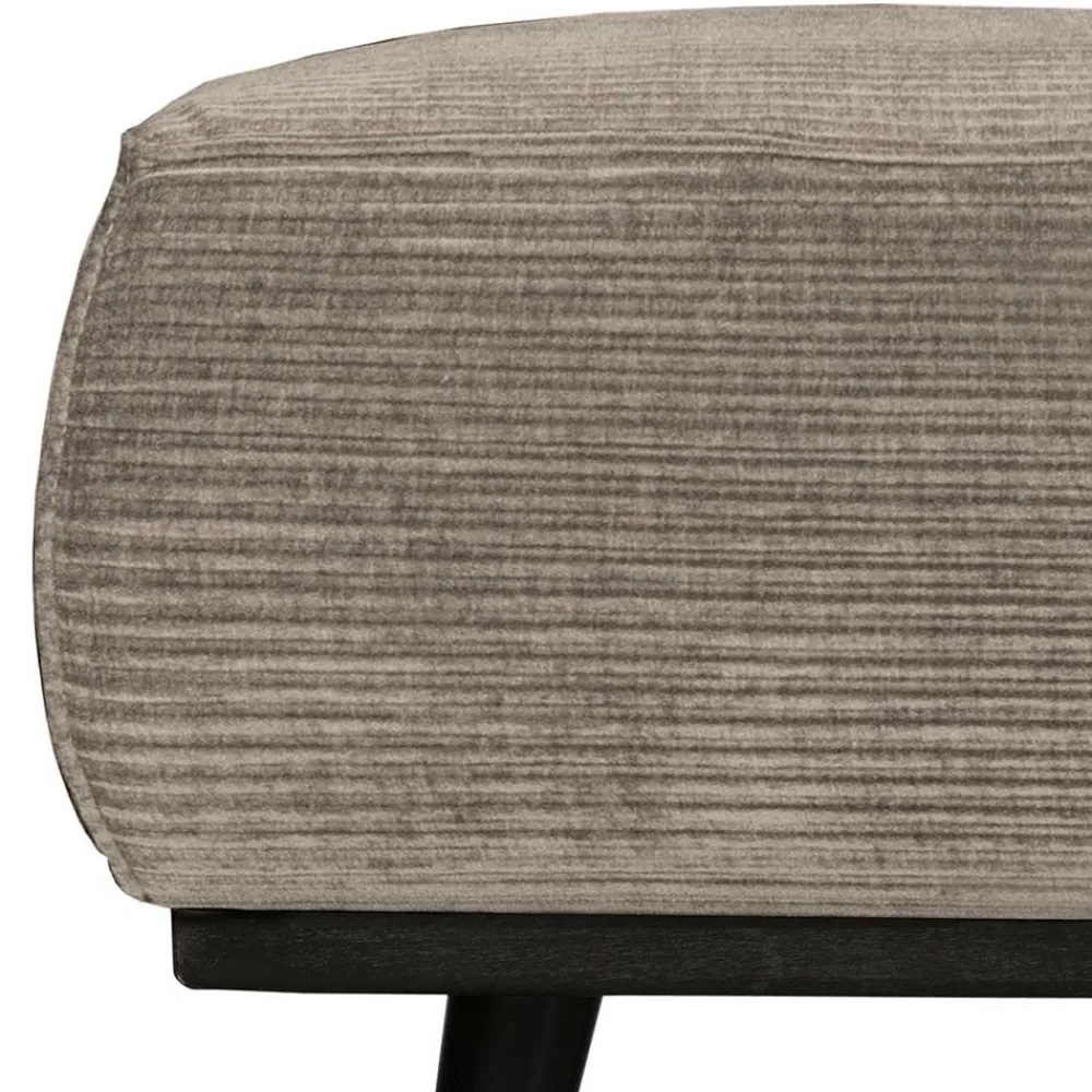 Wohnen Hocker<Graubrauner Couchhocker aus Strukturstoff - Gela