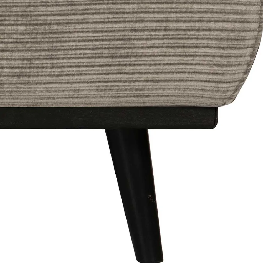 Wohnen Hocker<Graubrauner Couchhocker aus Strukturstoff - Gela