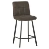 Wohnen Hocker<Graue Barstühle gepolstert - Jano (2er Set)