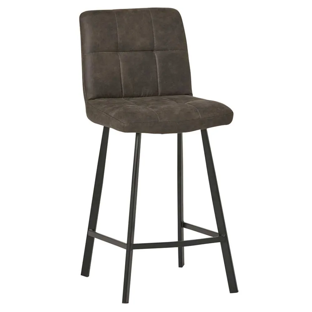 Wohnen Hocker<Graue Barstühle gepolstert - Jano (2er Set)