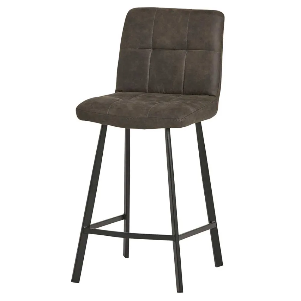 Wohnen Hocker<Graue Barstühle gepolstert - Jano (2er Set)