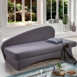 Wohnen Sofas<Graue Federkern Schlafcouch mit Bettkasten - Langos