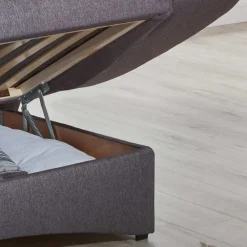 Wohnen Sofas<Graue Federkern Schlafcouch mit Bettkasten - Langos