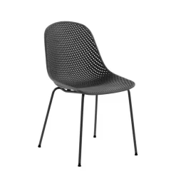 Wohnen Stühle<Graue Küchenstühle mit Schalensitz - Dresconio (4er Set)