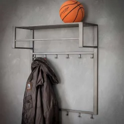 Wohnen Garderoben<Graue Stahl Wandgarderobe mit 12 Haken - King