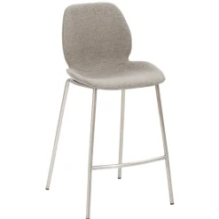 Wohnen Hocker<Grauer Barstuhl im Material Mix - Ruvenz