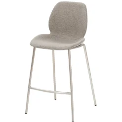 Wohnen Hocker<Grauer Barstuhl im Material Mix - Ruvenz